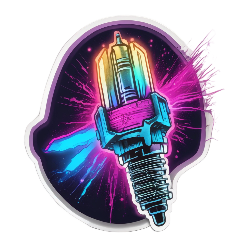 Neon Spark Blaze — garage stickers