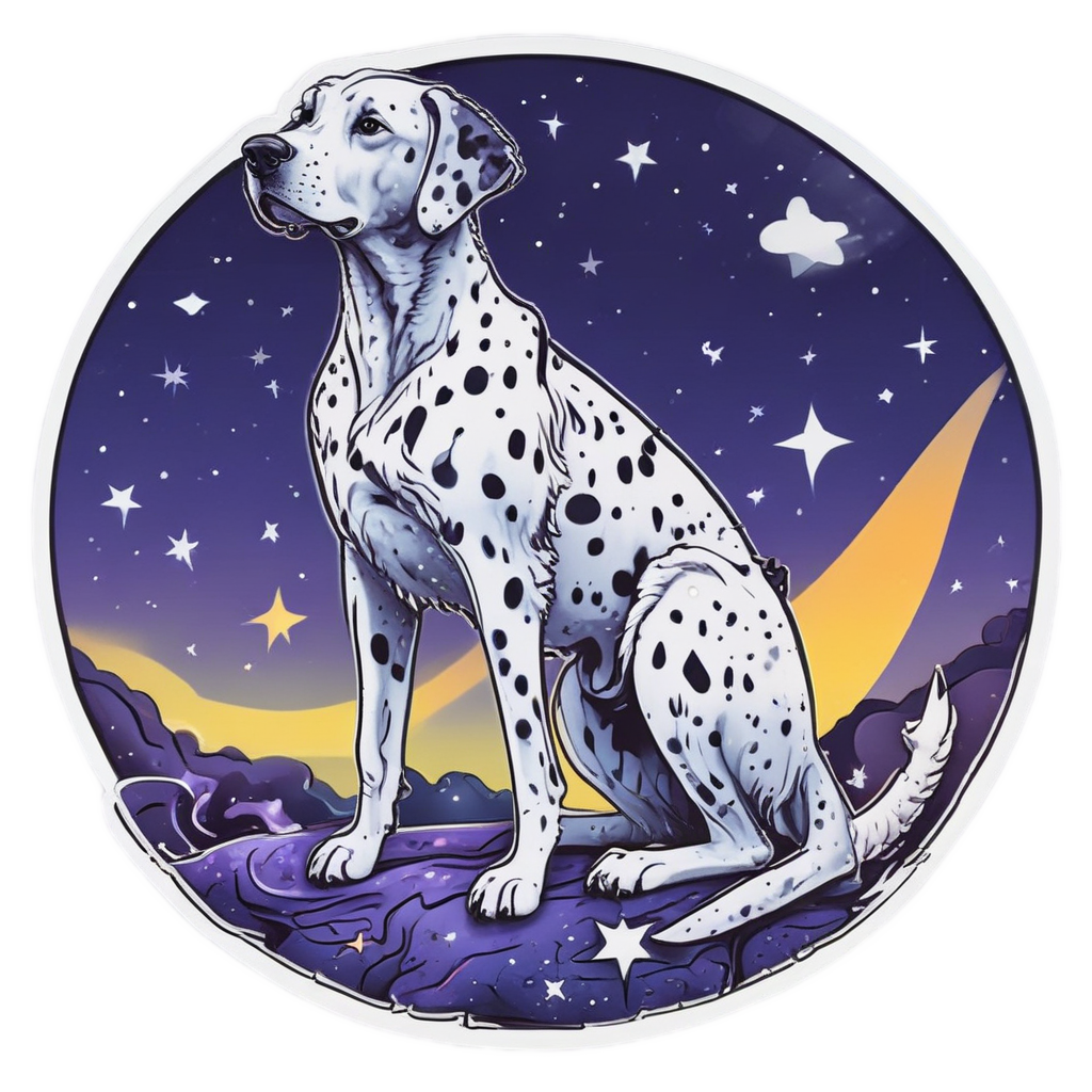 Neon Star Gazing — dogs stickers