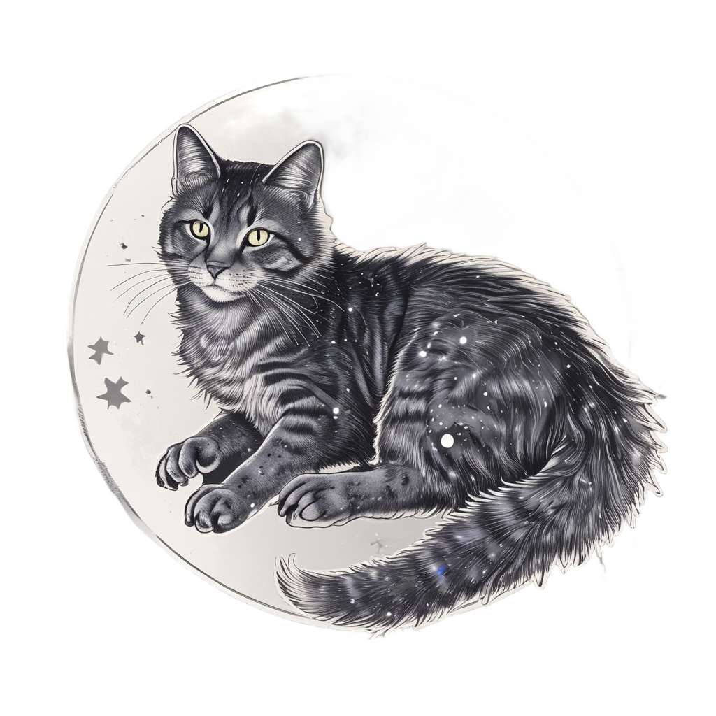 Neon Stargazer — cats stickers