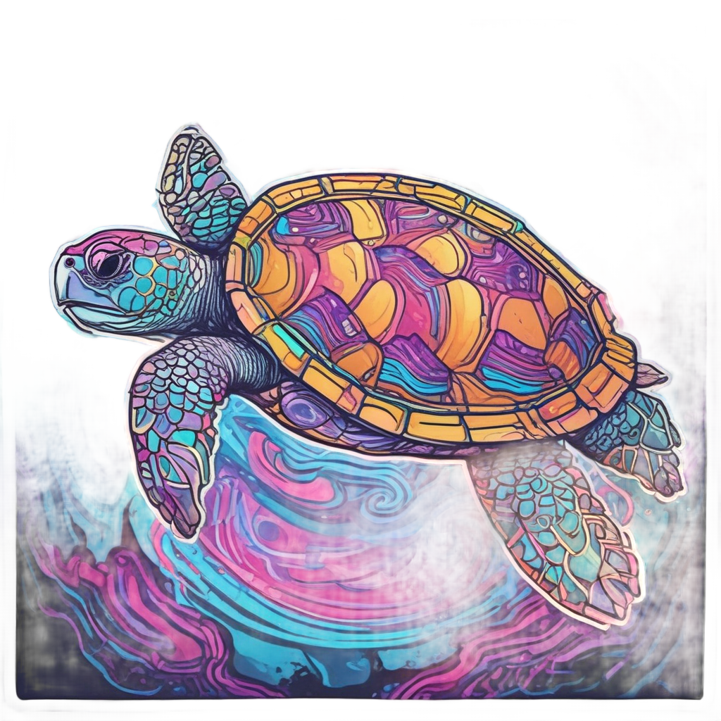 Neon Swirl Navigator — reptiles stickers