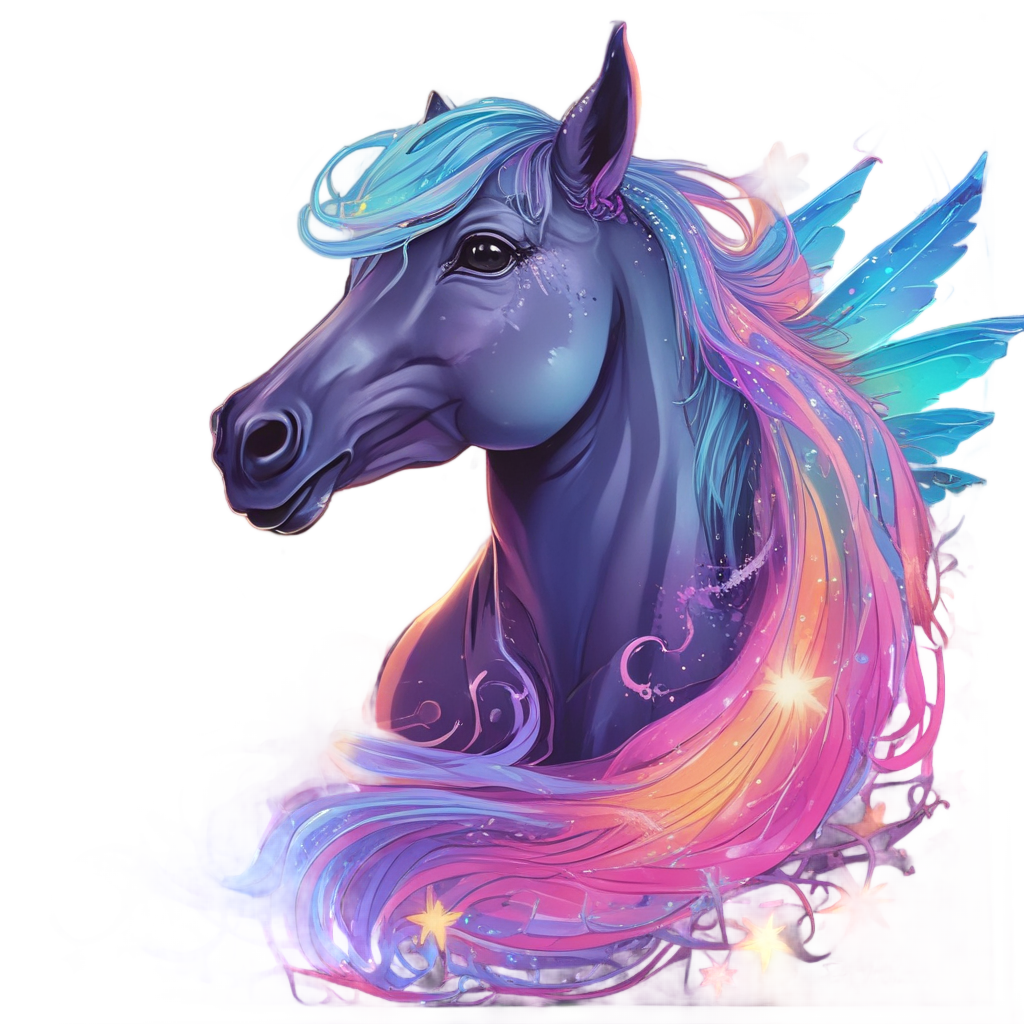 Neon Unicorn Fairy — horses stickers