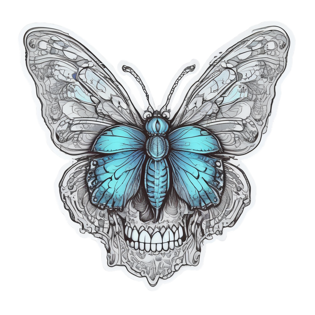 Neon White Ghost Calavera — ghost stickers