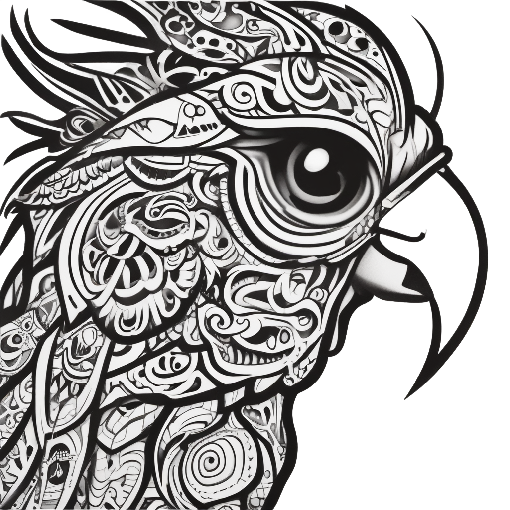 Neotribal Parrot Profile — birds stickers