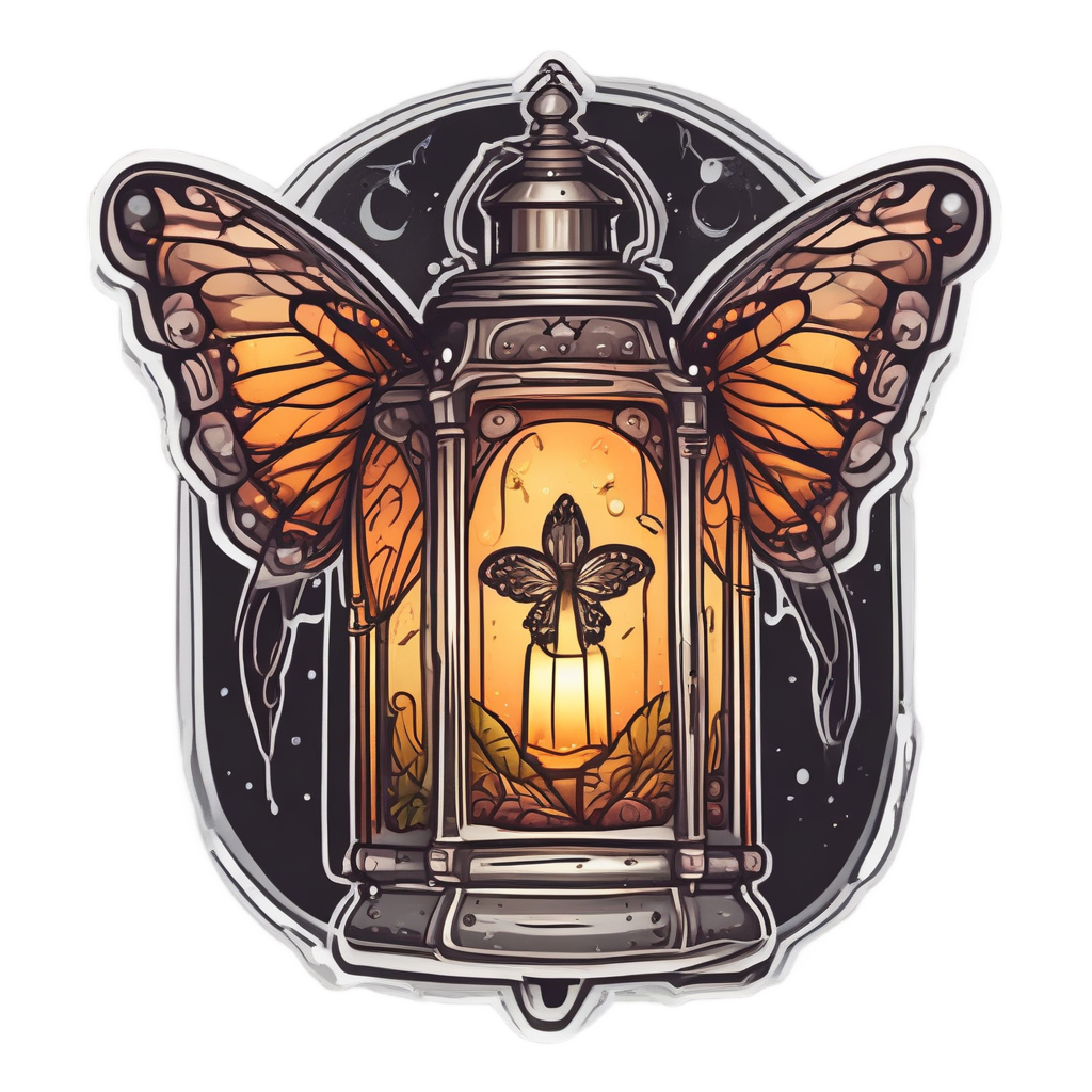 Night Light Calavera Moth — sugar skull stickers