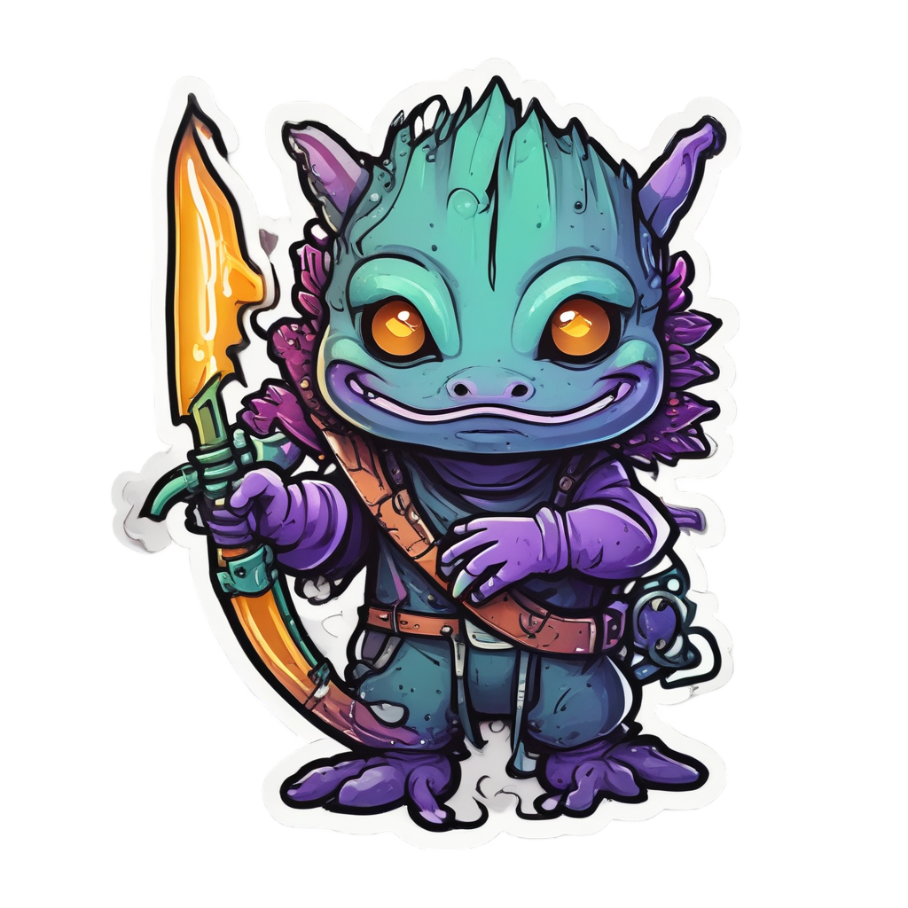 Ninja Axolotl Stealth — wildlife stickers