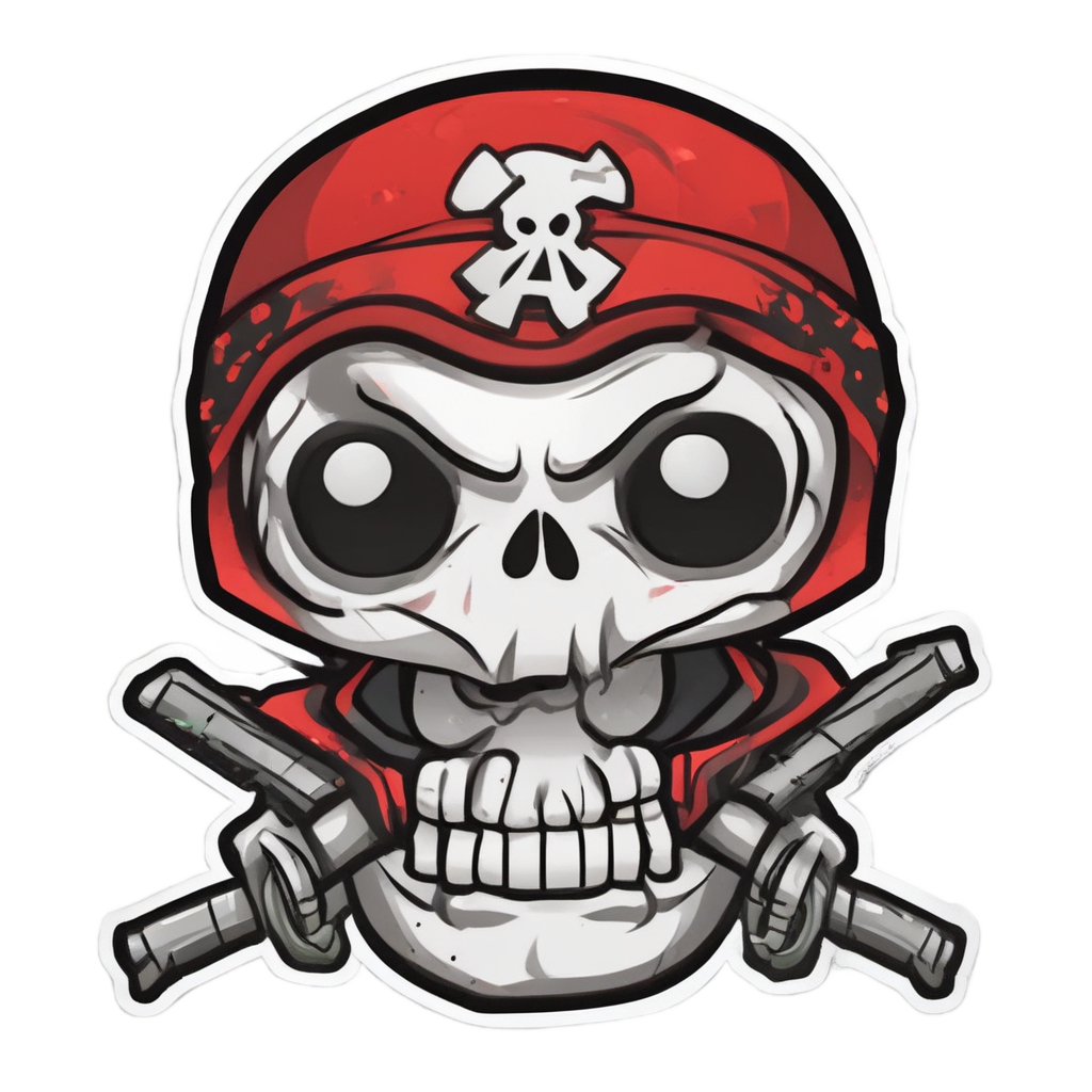 Ninja Stealth Bone — skull & crossbones stickers
