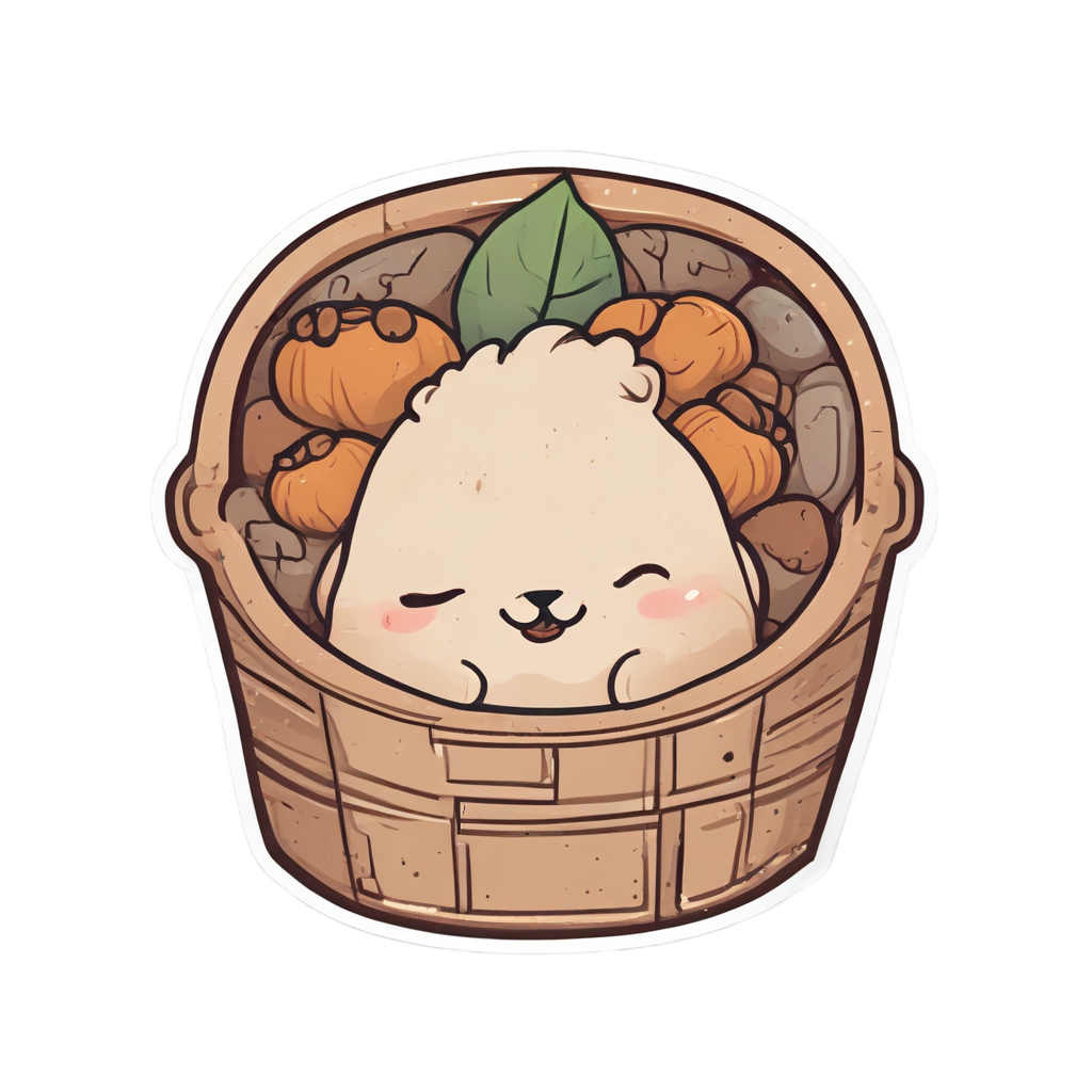 Nut Basket Nap — forest floor stickers