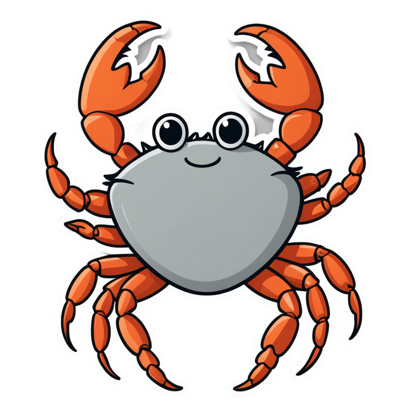 Tiny Crab (lineart) — ocean stickers