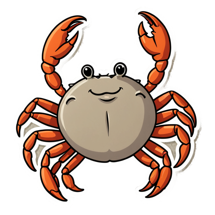 Tiny Crab (retro) — ocean stickers