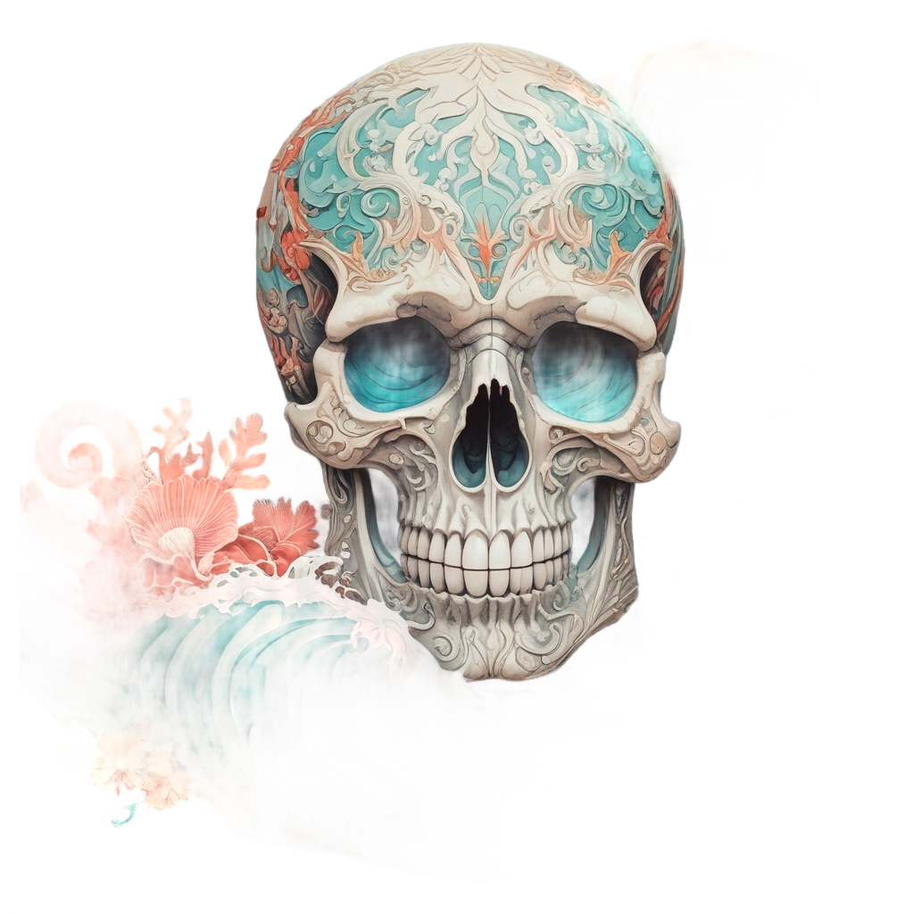 Ocean Crystal Skull — crystals & healing stickers