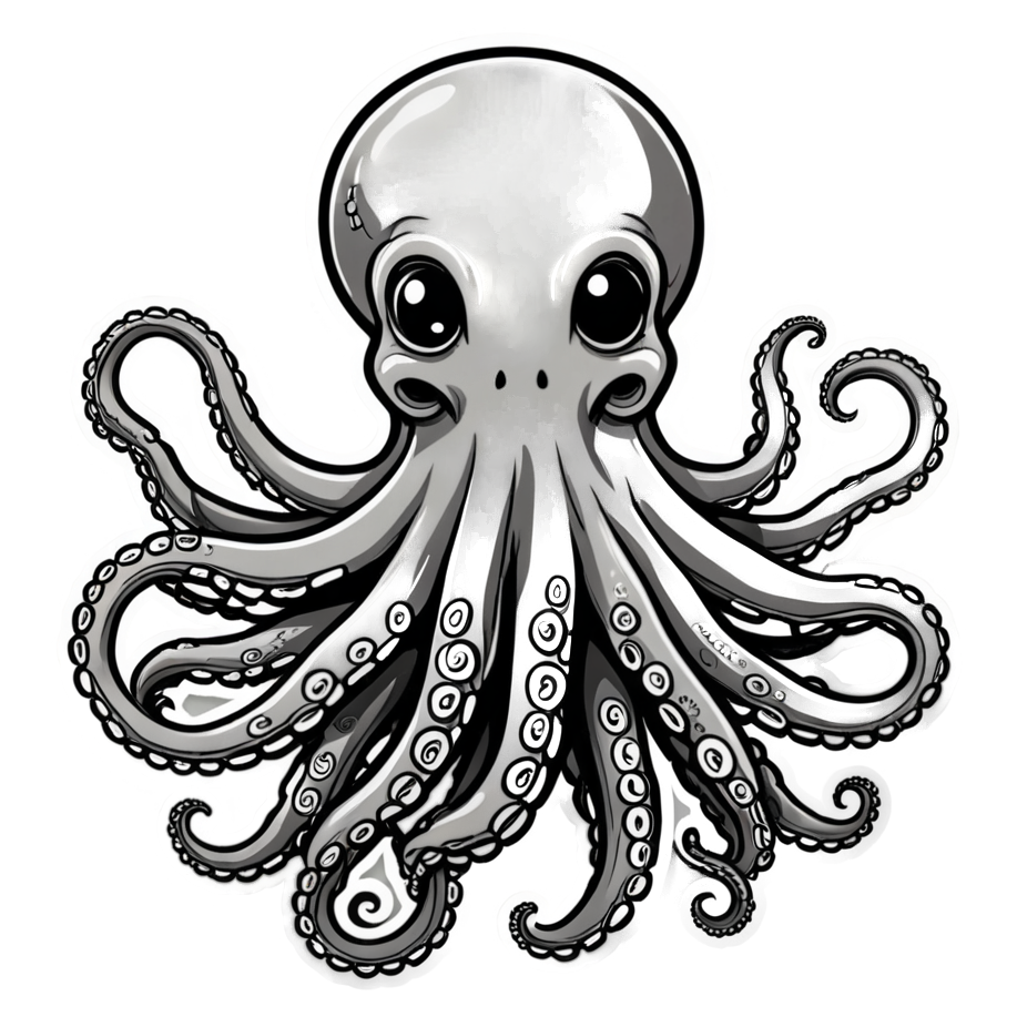 Octo Buddy (tattoo) — ocean stickers