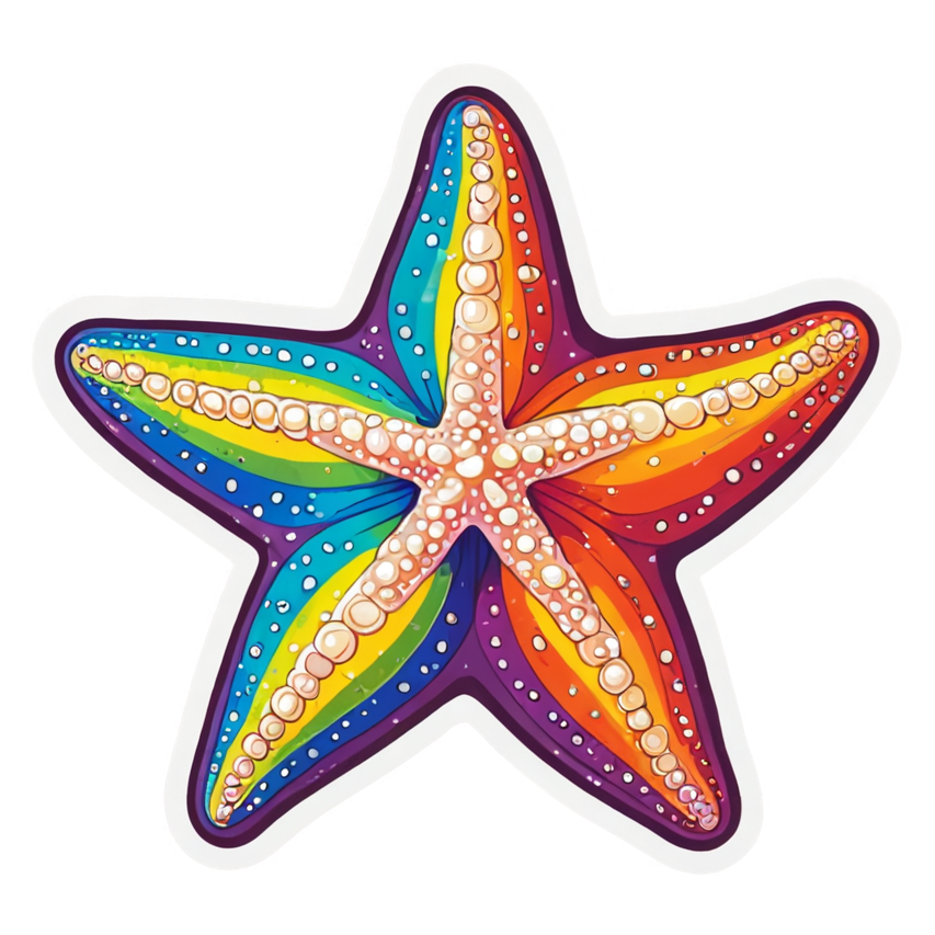 Starfish (holographic) — ocean stickers
