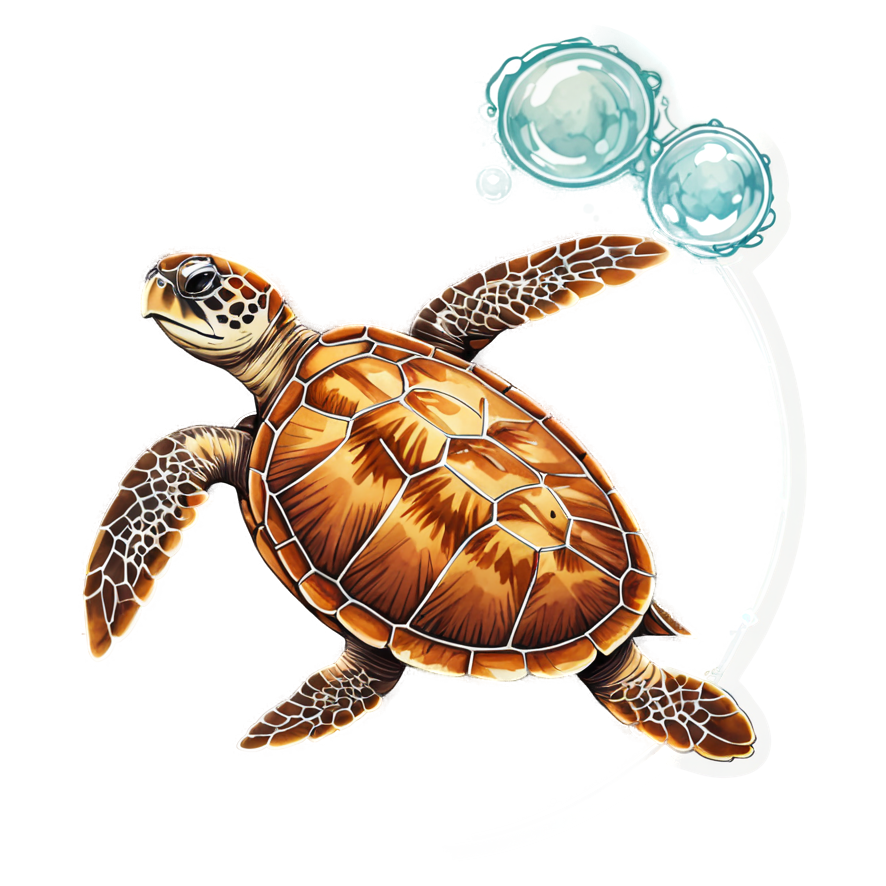 Sea Turtle (watercolor) — ocean stickers