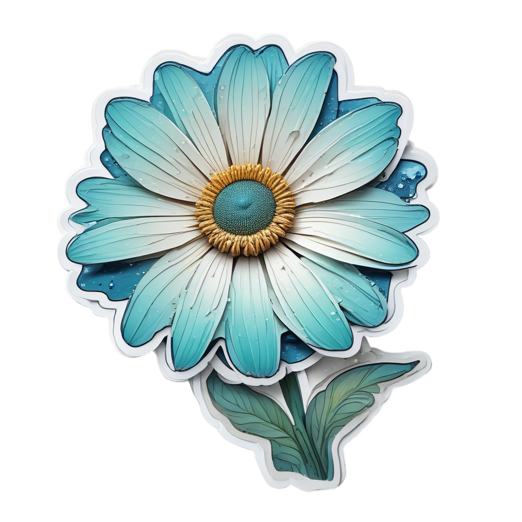 Ocean Wave Daisy — ocean stickers
