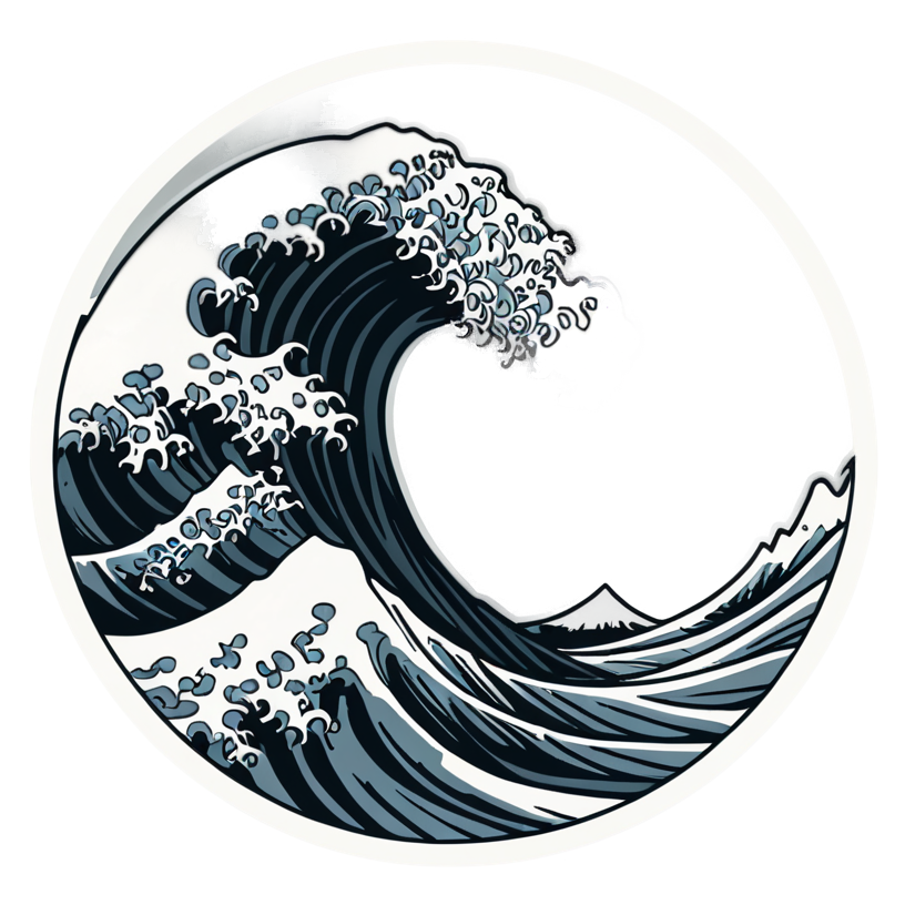 Big Wave (lineart) — ocean stickers