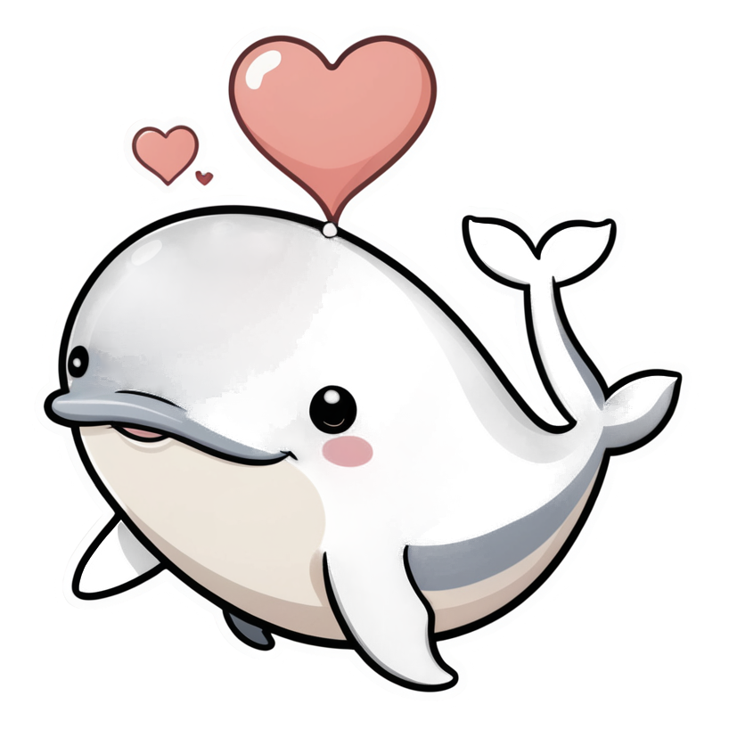 Little Whale (kawaii) — ocean stickers
