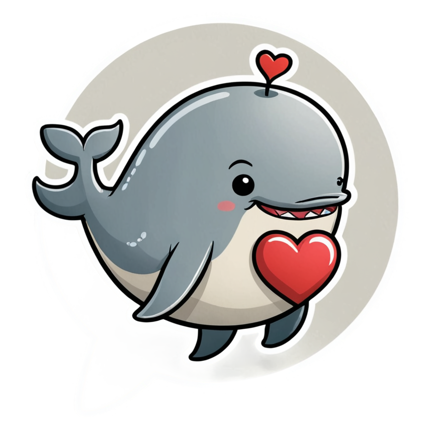 Little Whale (tattoo) — ocean stickers
