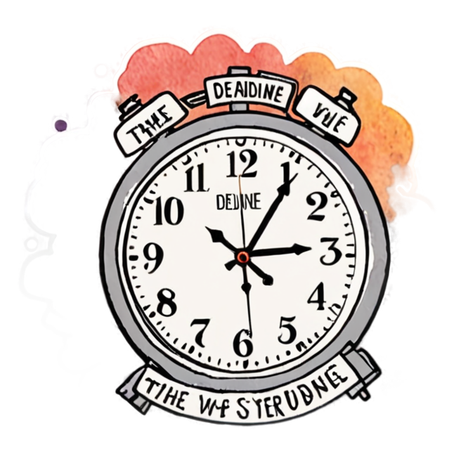 Deadline Was Yesterday (watercolor) — office humor stickers