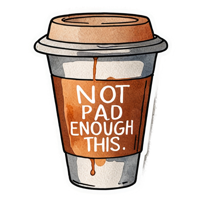 Not Paid Enough (watercolor) — office humor stickers