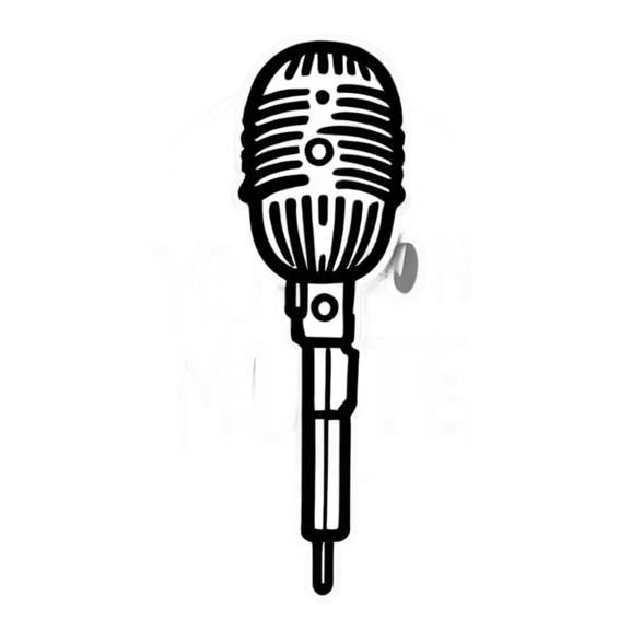 You're On Mute (lineart) — office humor stickers
