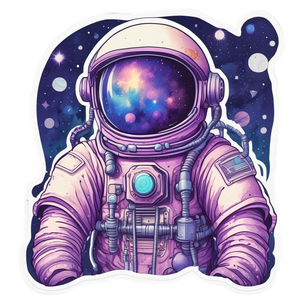 Oil Can Astronaut — garage stickers