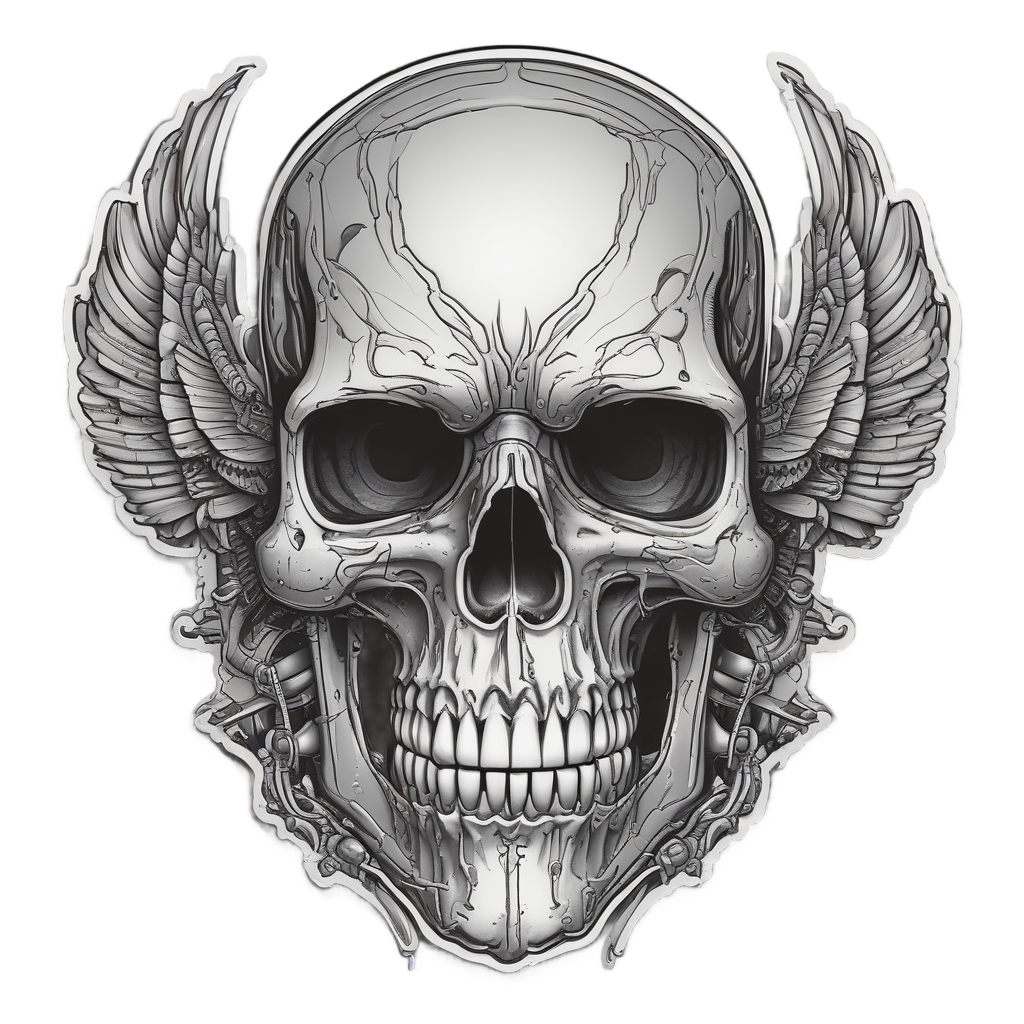 One Eyebrow Raised Skeptic — biker & chrome skull stickers