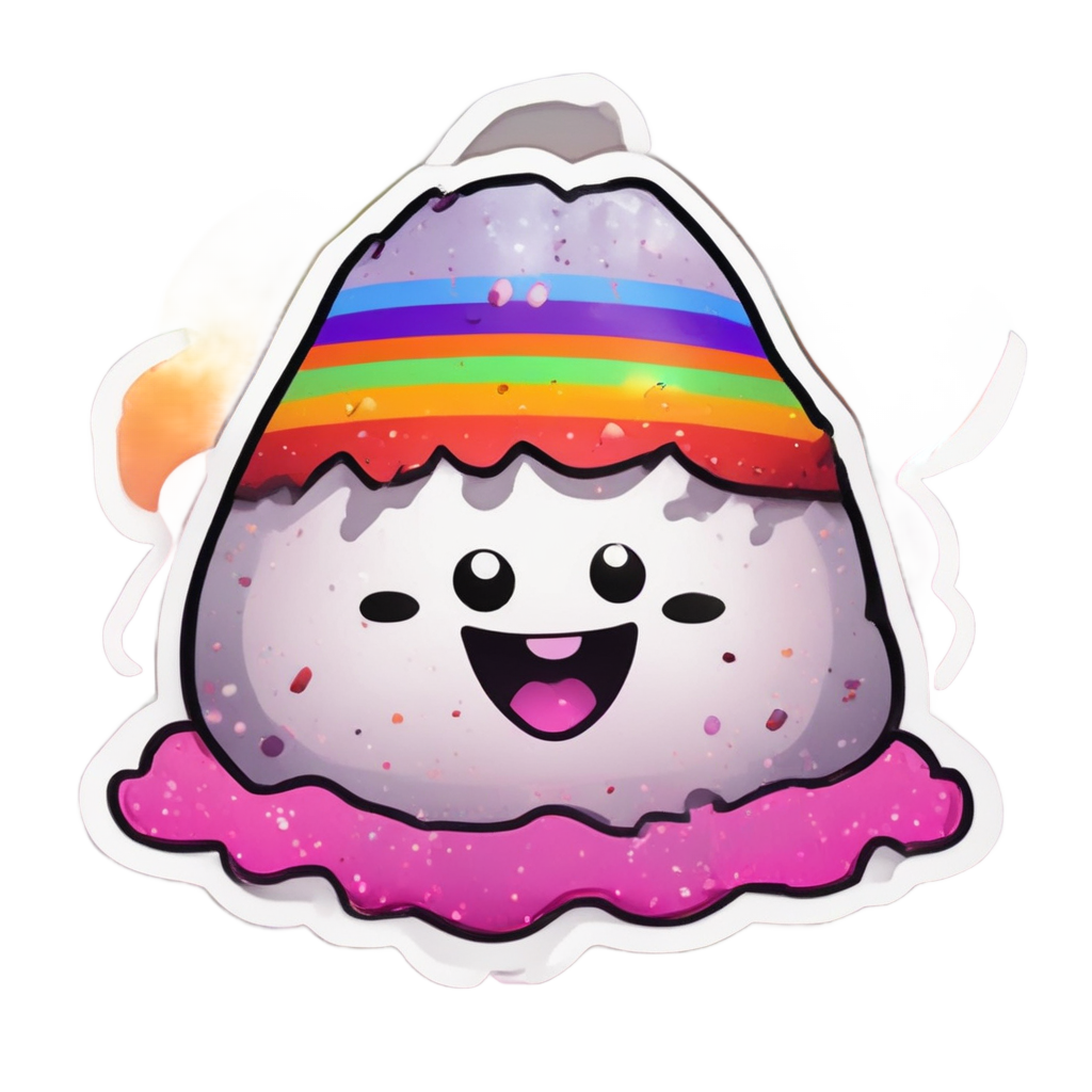 Onigiri Rainbow — cute food stickers