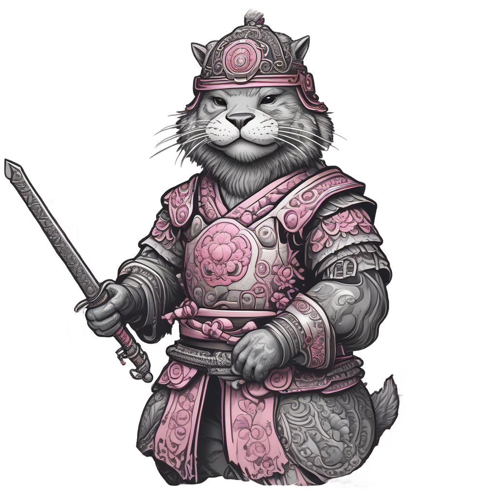 Otter Samurai Warrior — wildlife stickers