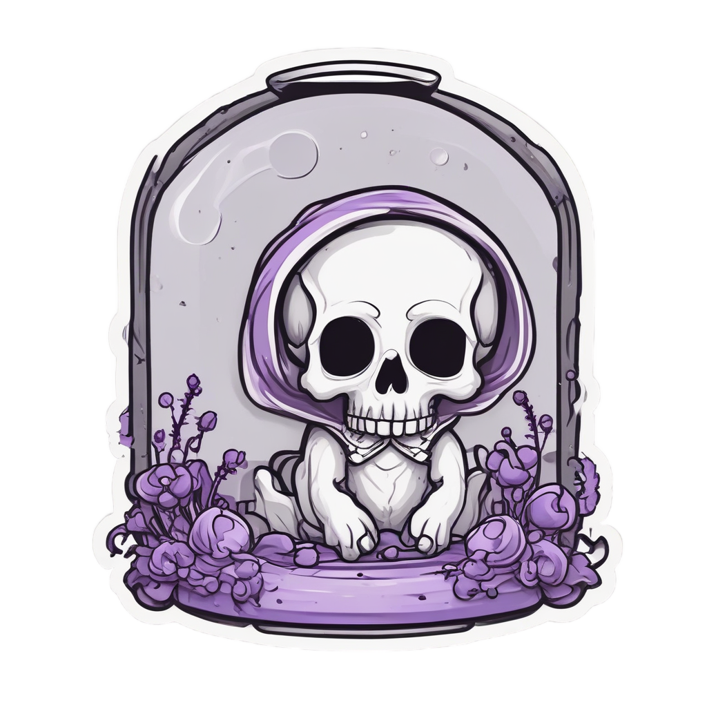 Overflowing Hourglass Tears — reaper skull stickers