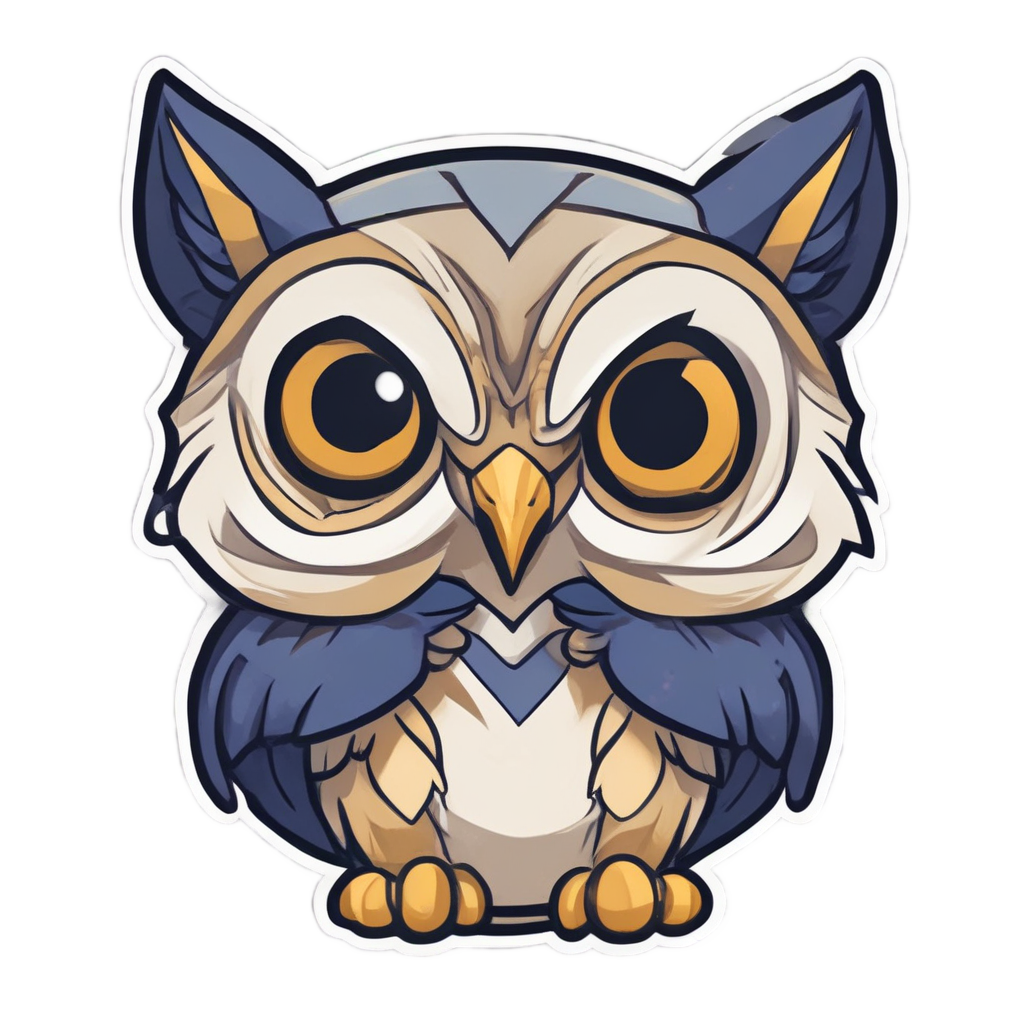 Owl Mask Shush — horror stickers
