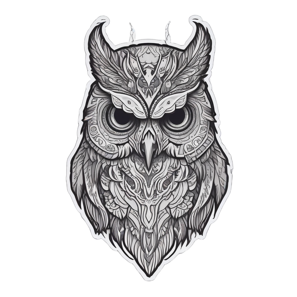 Owl War Sage — war-paint skull stickers