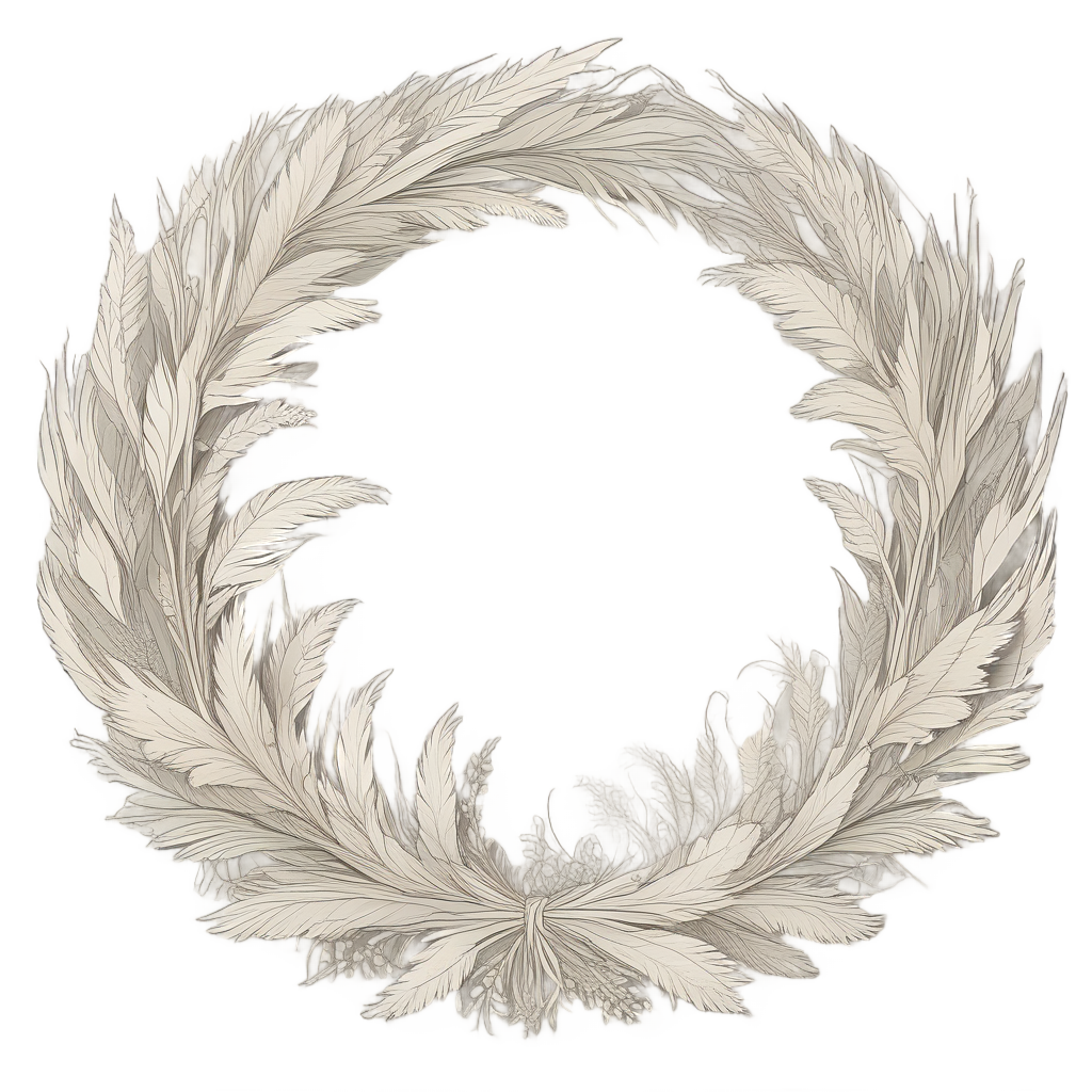 Pampas Grass Wreath — boho nursery stickers