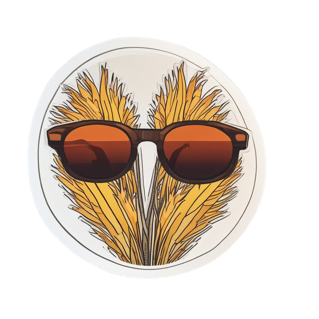 Pampas with Retro Sunglasses — boho nursery stickers