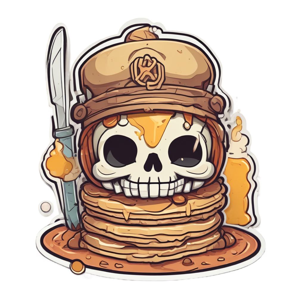 Pancake Stack Helm — food & drink stickers