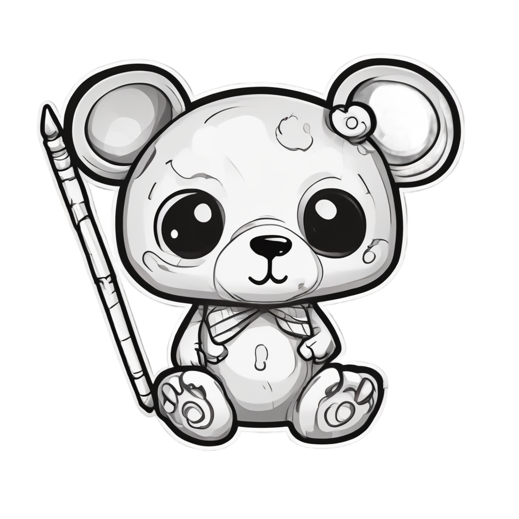 Panda Star Skull — cute skull stickers