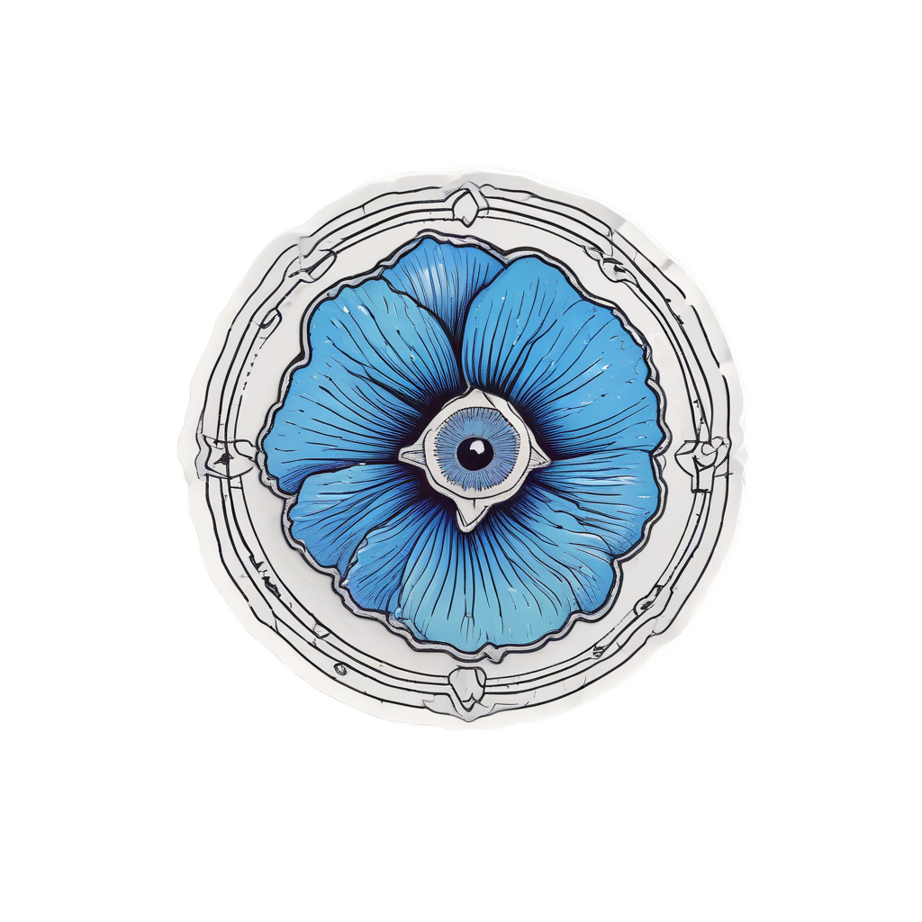 Pansy Eye Wisdom — pressed flowers stickers