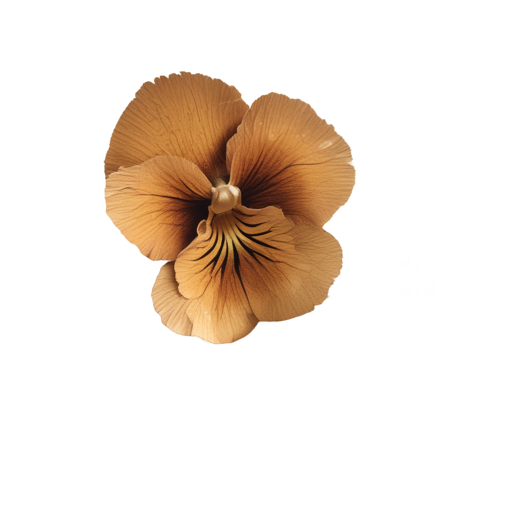 Pansy reading a Book — pressed flowers stickers