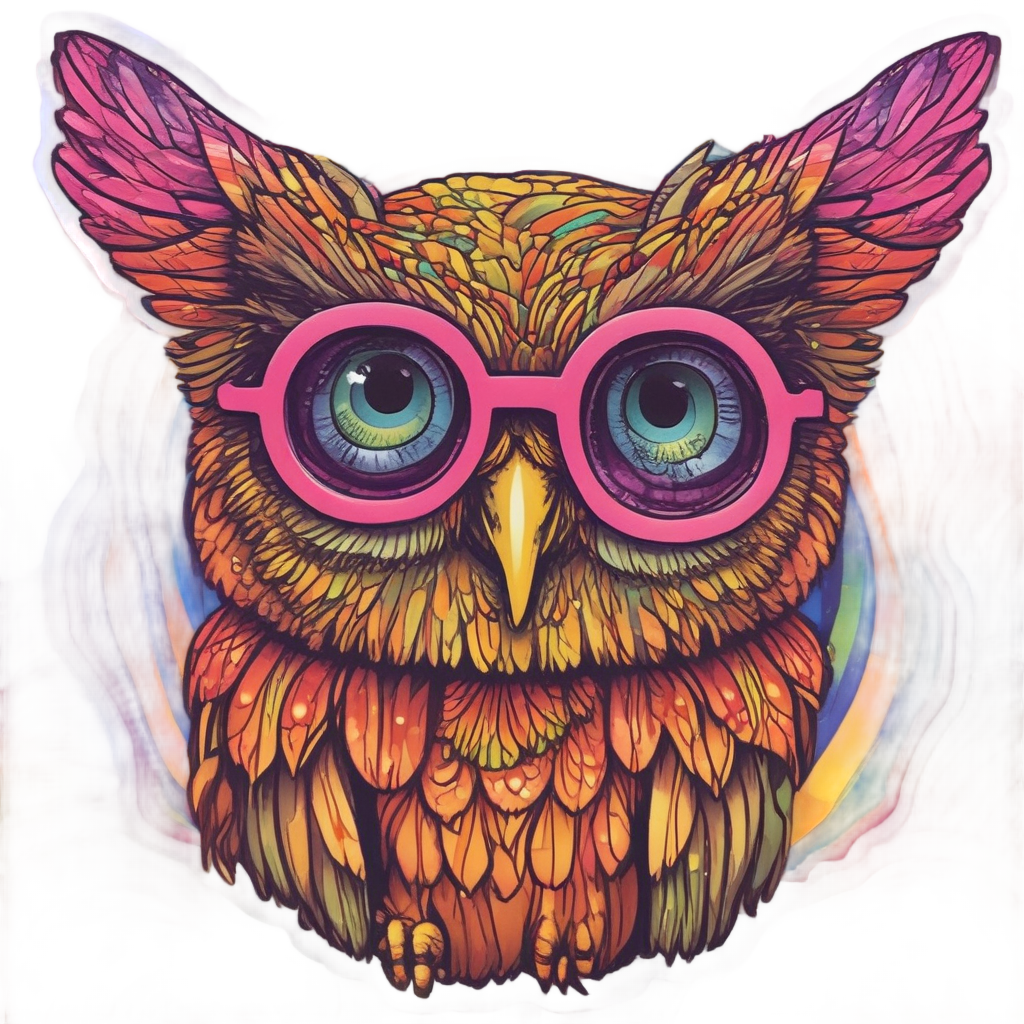 Peace Sign Rainbow Owl — boho nursery stickers