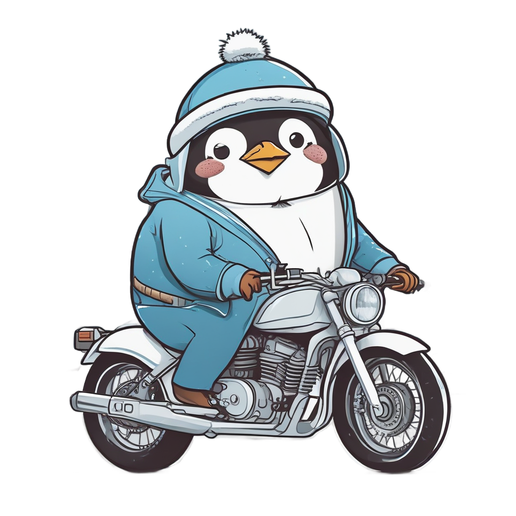 Penguin Ice Racer — motorcycles stickers