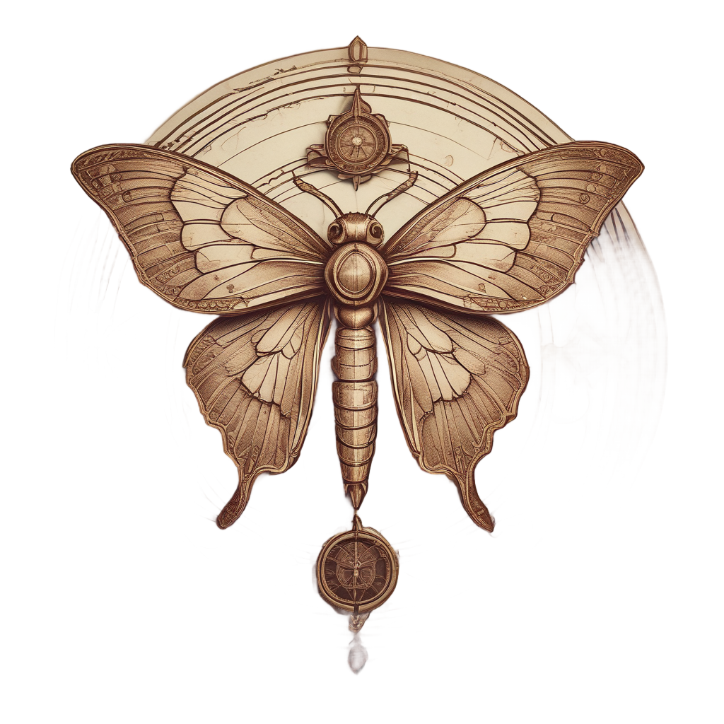 Perched on a Vintage Compass — insects stickers