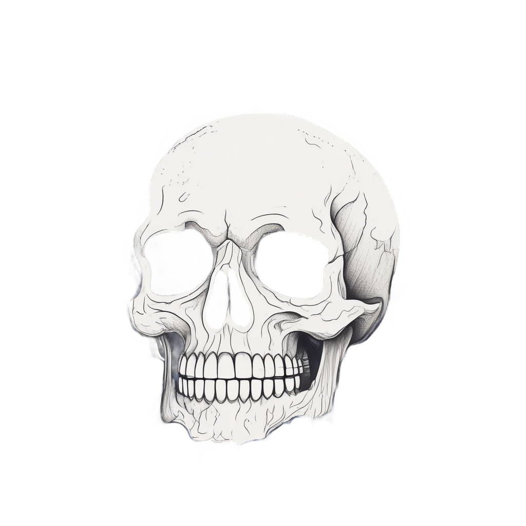 Petal Shower Skull — watercolor skull & roses stickers