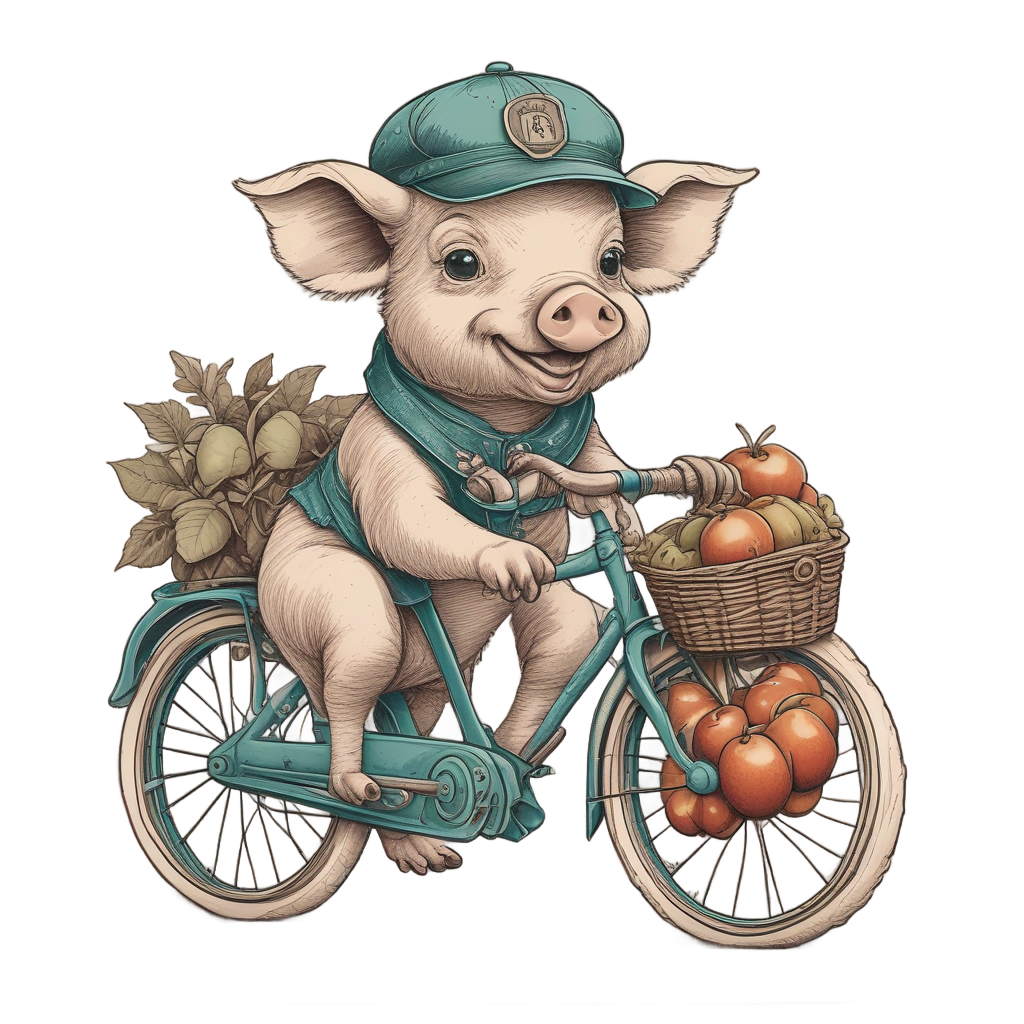 Pilgrim Piglet Voyage — farm nursery stickers