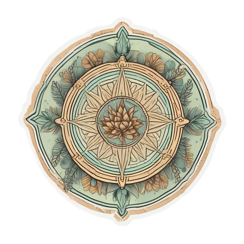 Pinecone Compass Cuddle — tactical & outdoor stickers