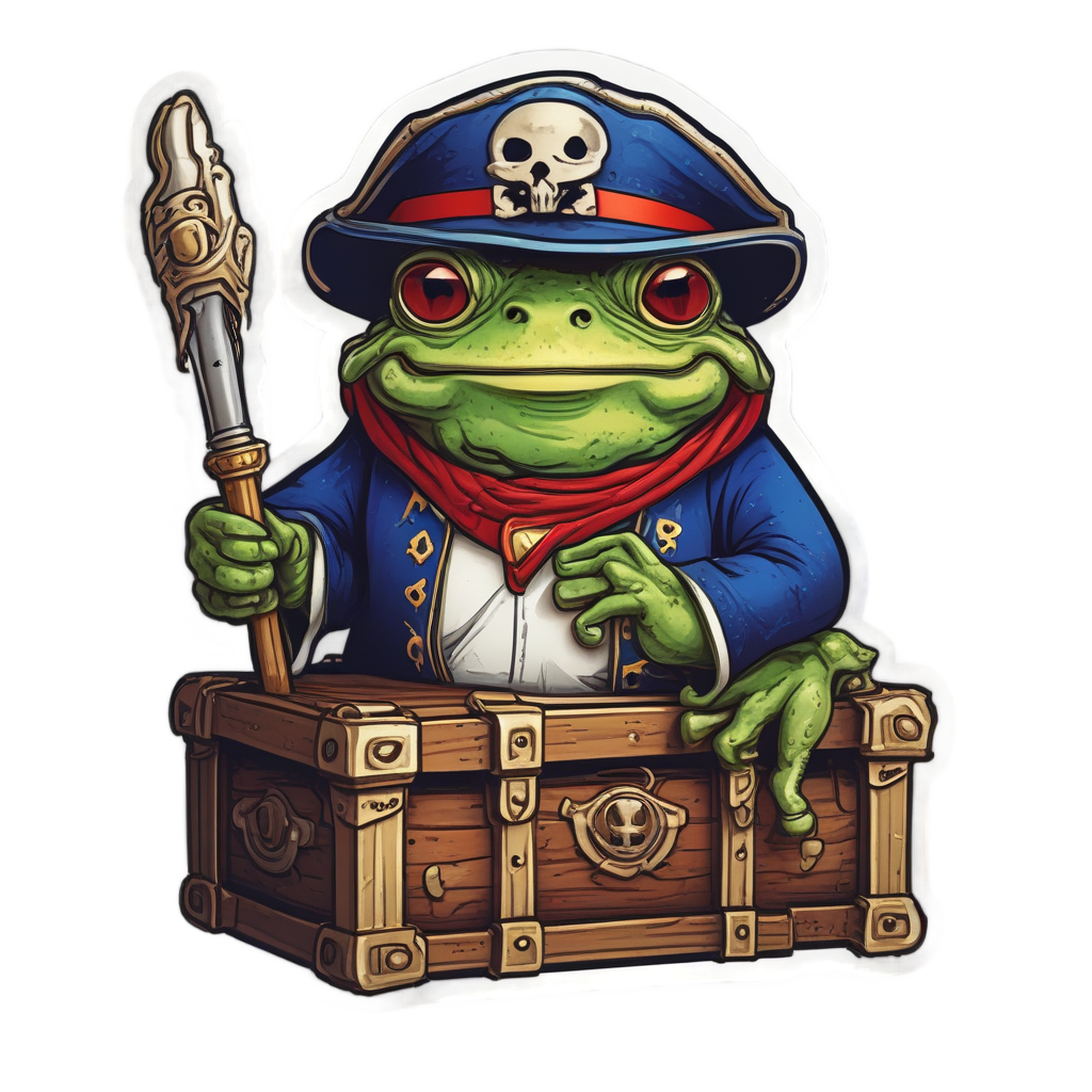 Pirate Captain Frog — reptiles stickers