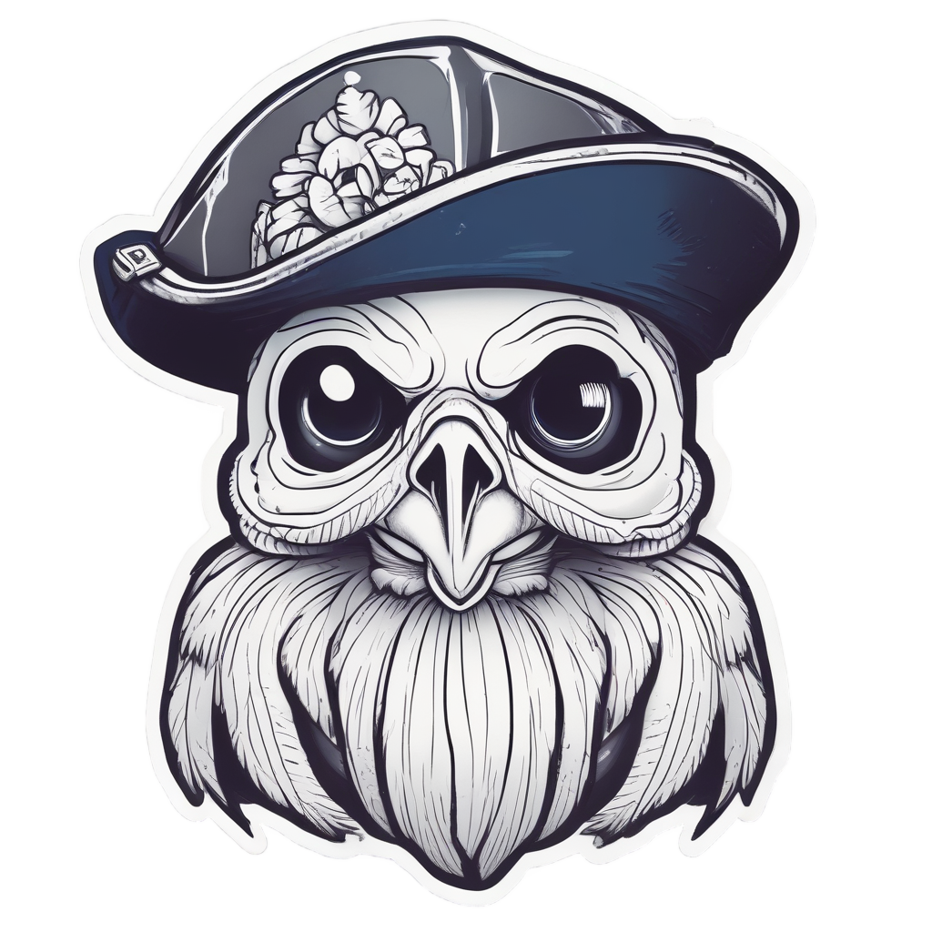 Pirate Feathered Skull — war-paint skull stickers