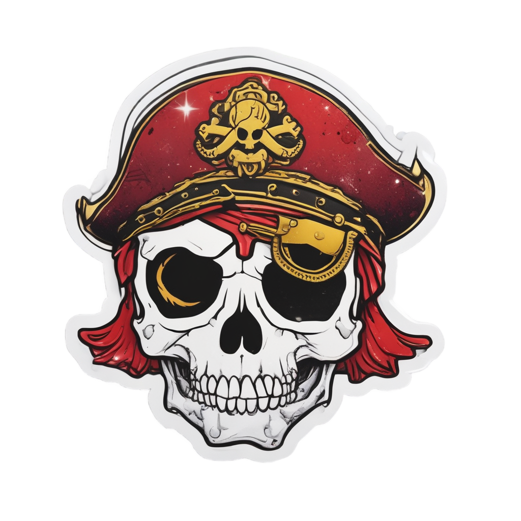 Pirate Kitty Skull — cat stickers