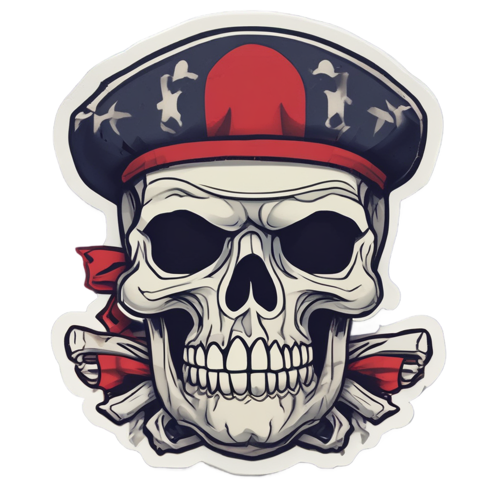 Pirate Skull Bow Hat — cute skull stickers