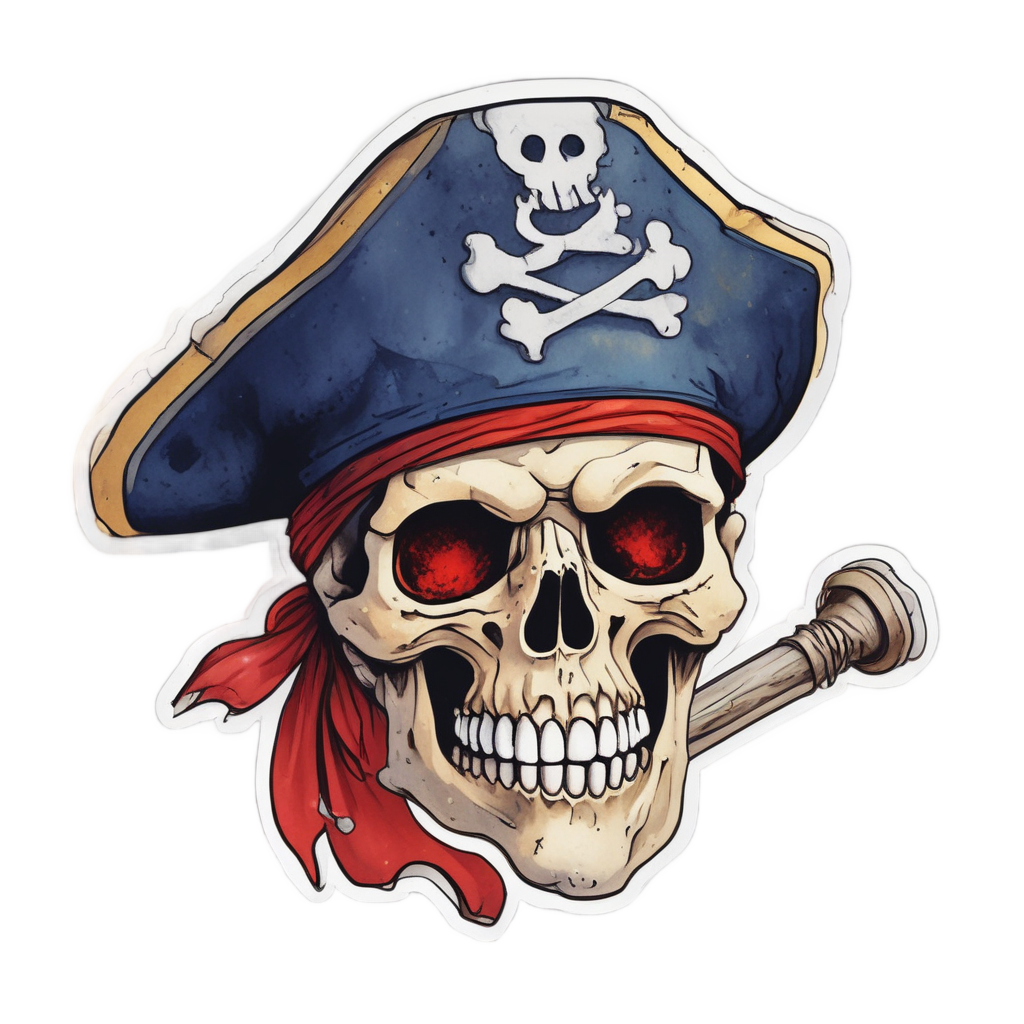 Pirate Skull Treasure — cute skull stickers