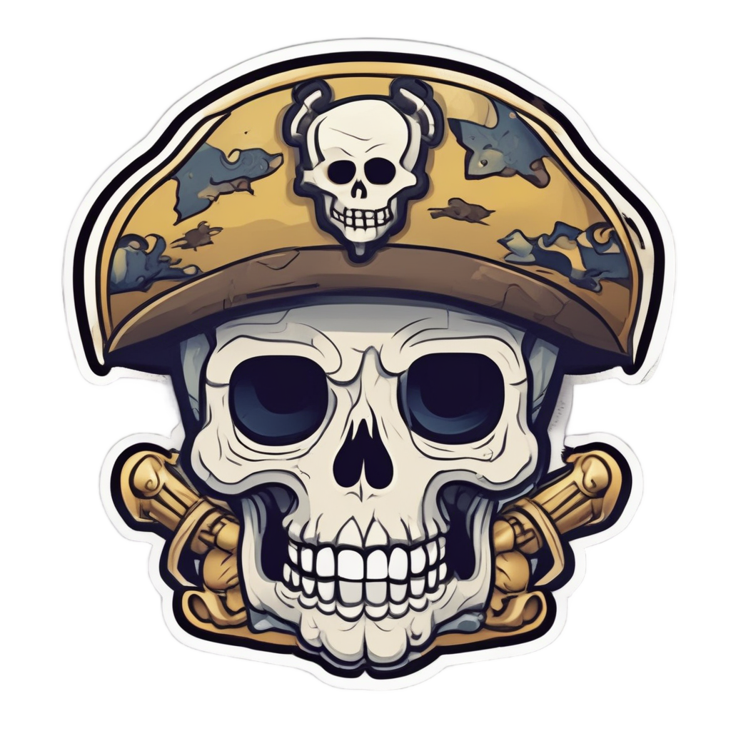 Pirate Totem Skull — war-paint skull stickers