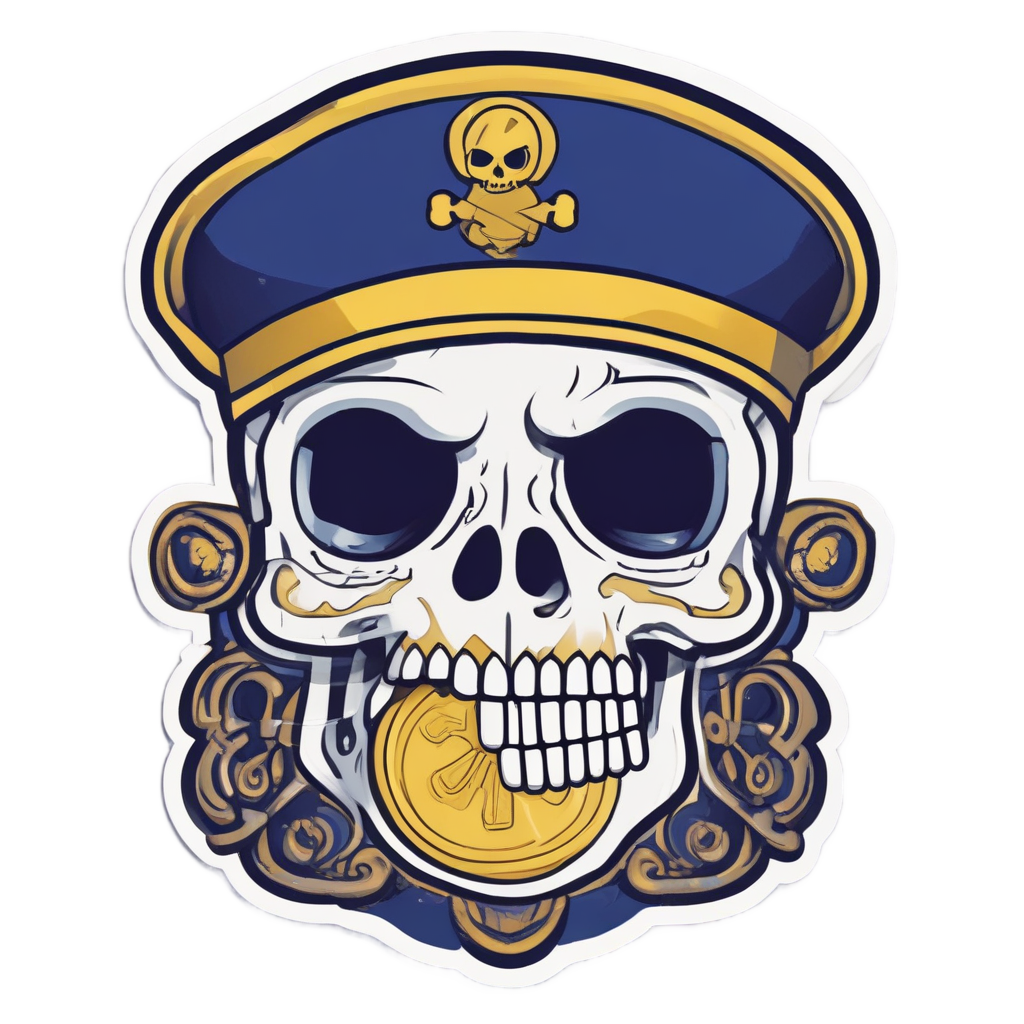 Pirate War-Stripe Skull Eye — war-paint skull stickers